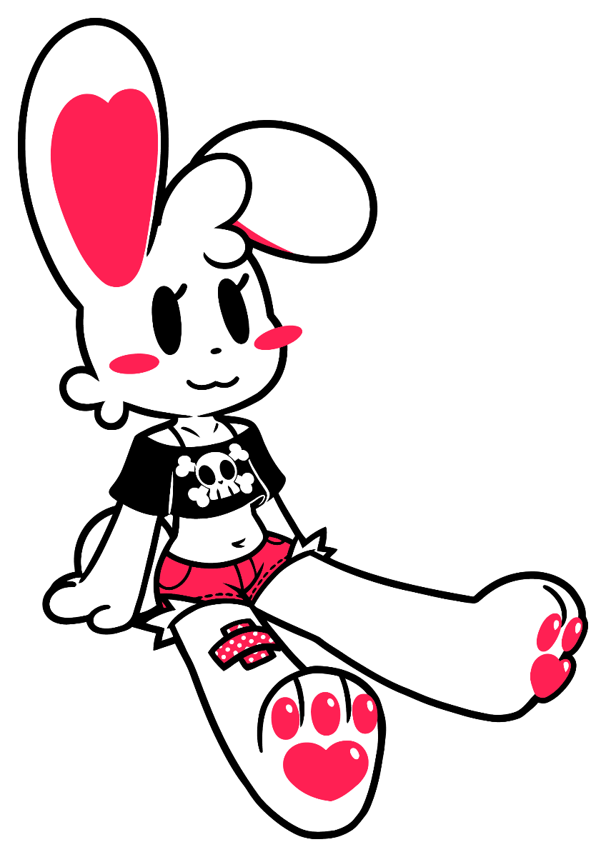 Bunny Sticker - Zoey Sit