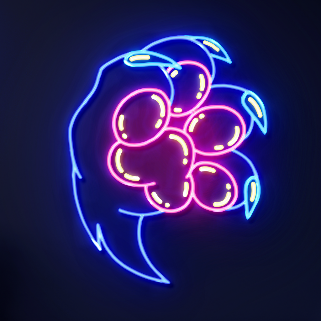 PAW LED Neon Sign (Hand-Made)