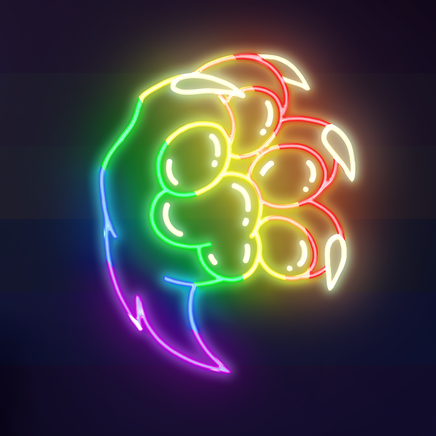 PRIDE PAW LED Neon Sign (Hand-Made) pre-order only (3-4weeks)