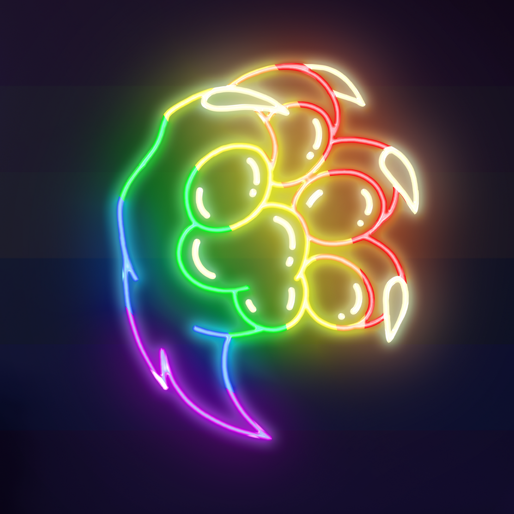 PRIDE PAW LED Neon Sign (Hand-Made) Shipping Now!